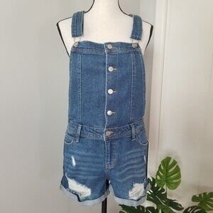 Tinseltown distressed shortalls M